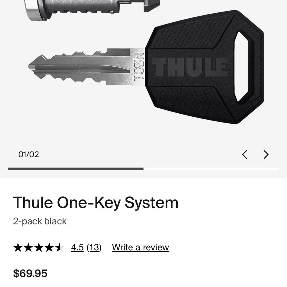NEW Thule One-Key System 2-Pack Replacement - Picture 2 of 4